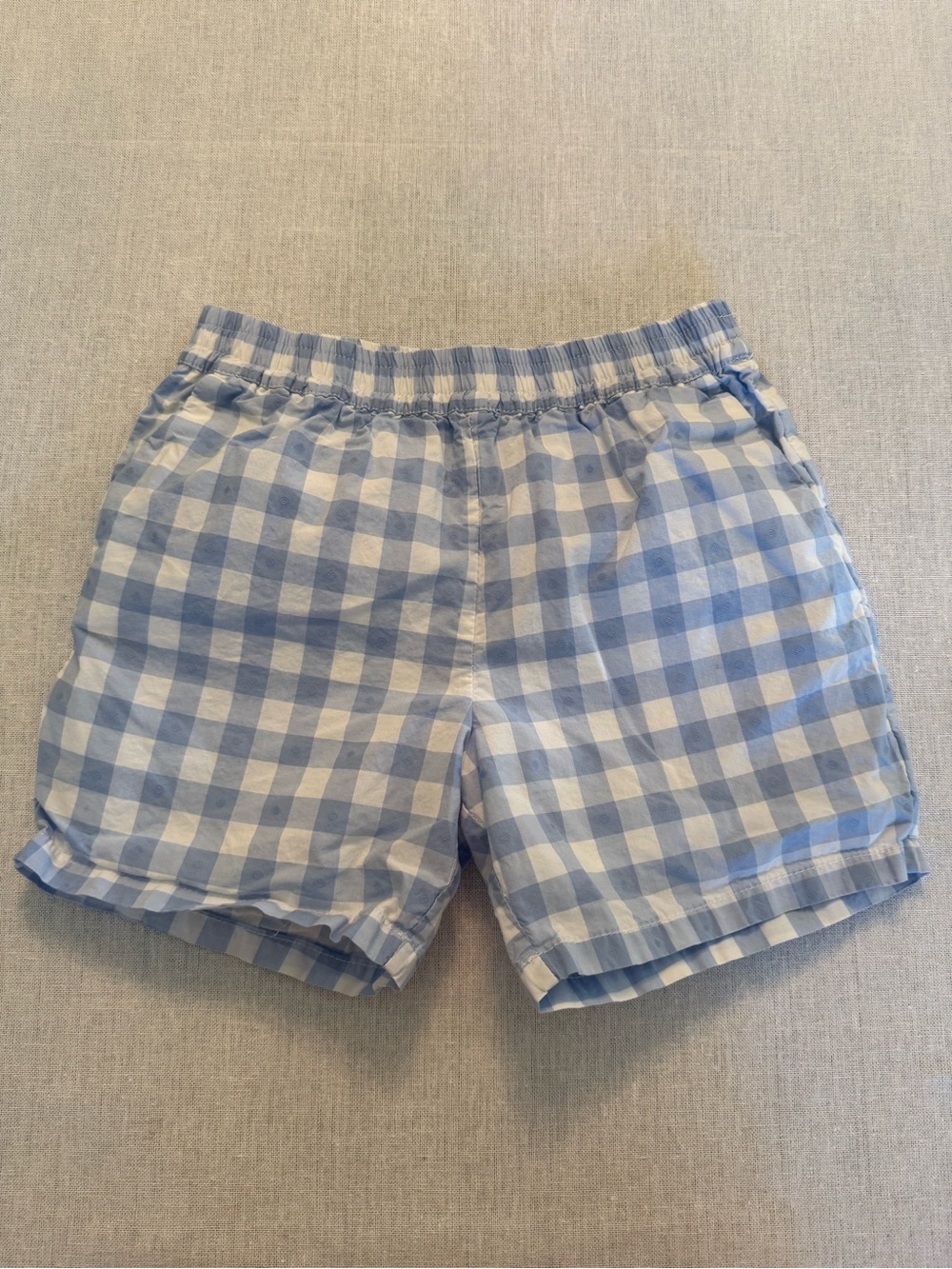 Gingham print boys shorts from Hill House Home